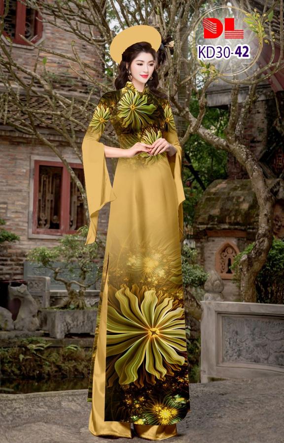 Vải Áo Dài Hoa In 3D AD KD30 10